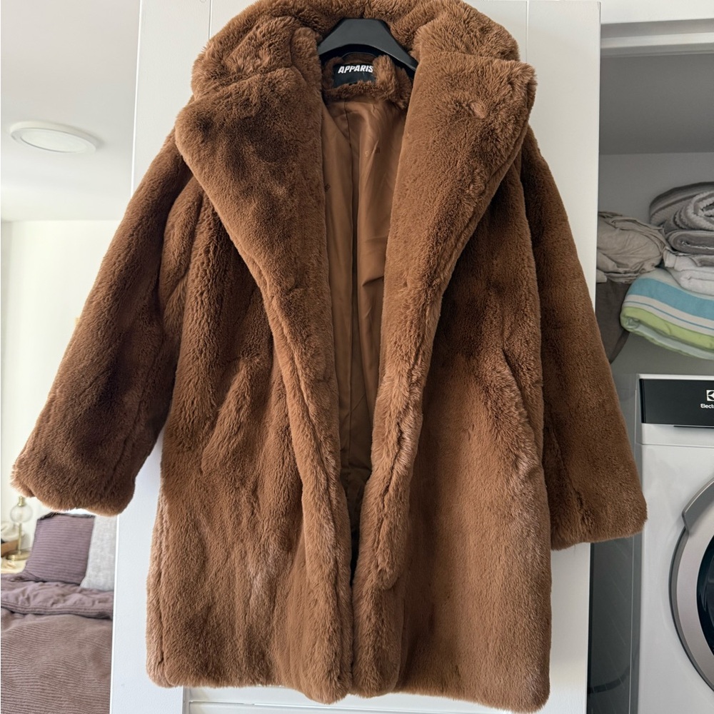 Apparis Chocolate Faux Fur Jacket